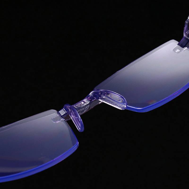 Unisex Anti-blue Light Kehyksettömät Hd Diamond Trimming Bi-light Kaksikäyttöiset Lukulasit Presbyopic-lasit