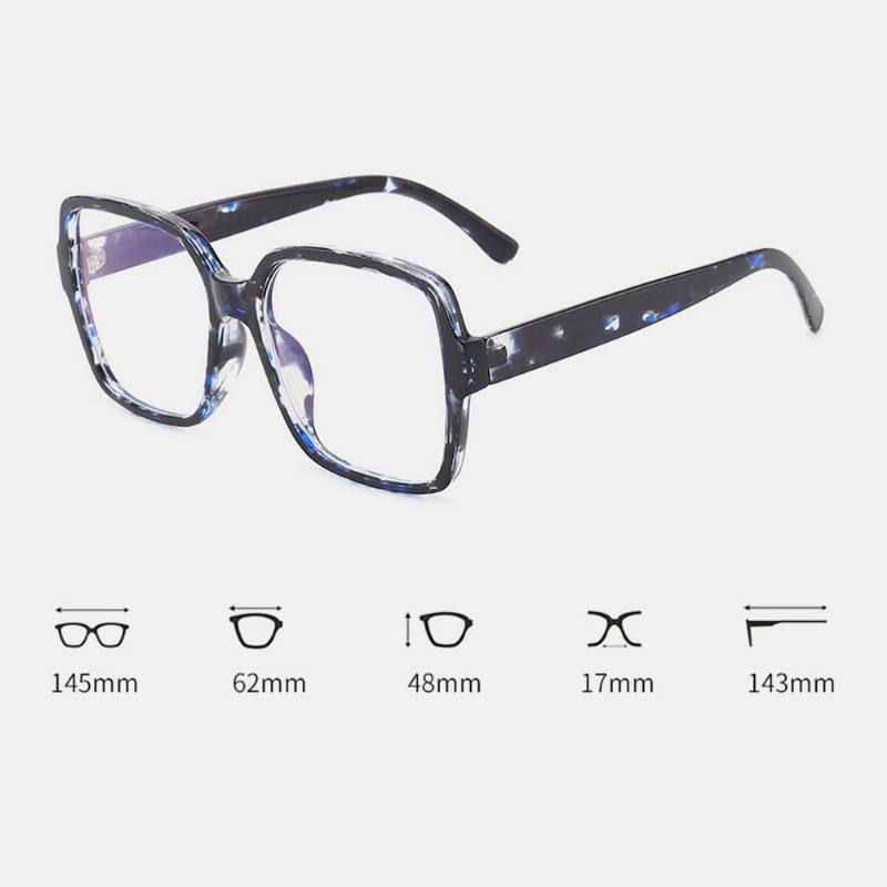 Unisex Square Big Frame Full Frame Anti-blue Light Brief Lasit