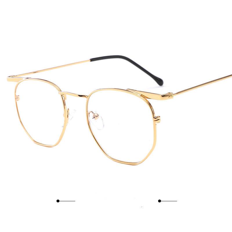 Vintage Harajuku Style Gold Rim -lasien Kehys