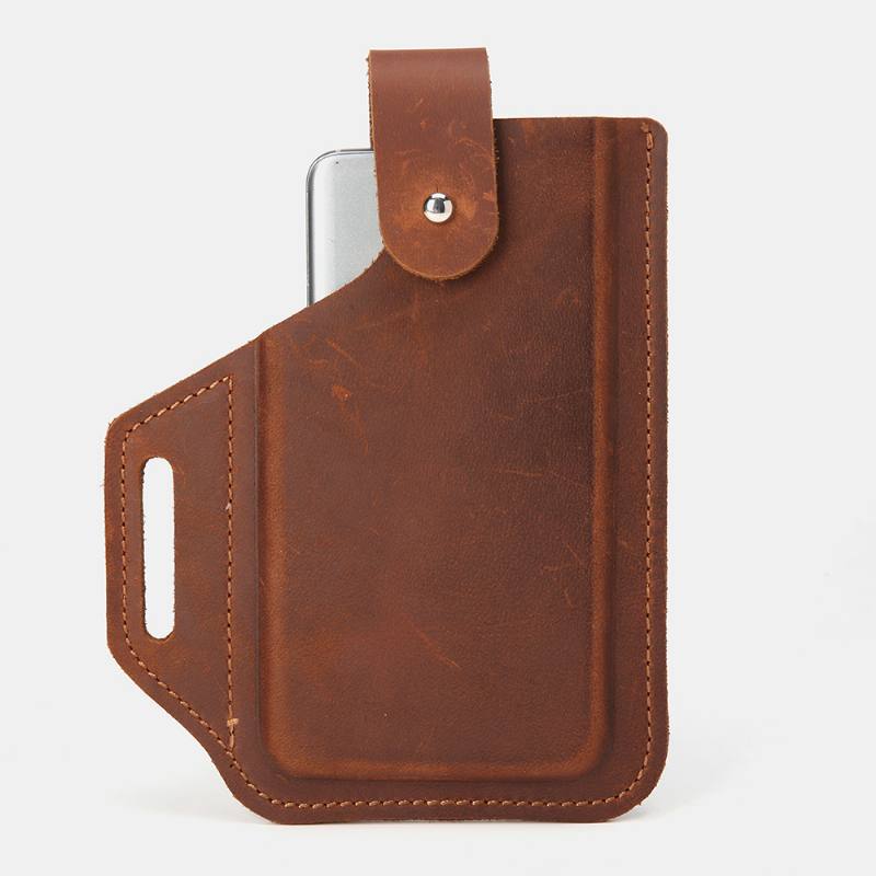 E Miesten Edc Aitoa Nahkaa Oleva 6.5 Tuuman Puhelintelineen Vyölaukku