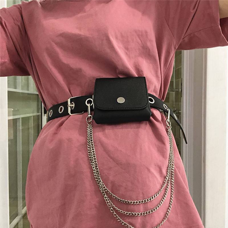 Punk Belt Female Cool Chain Vyölaukun Koristelu