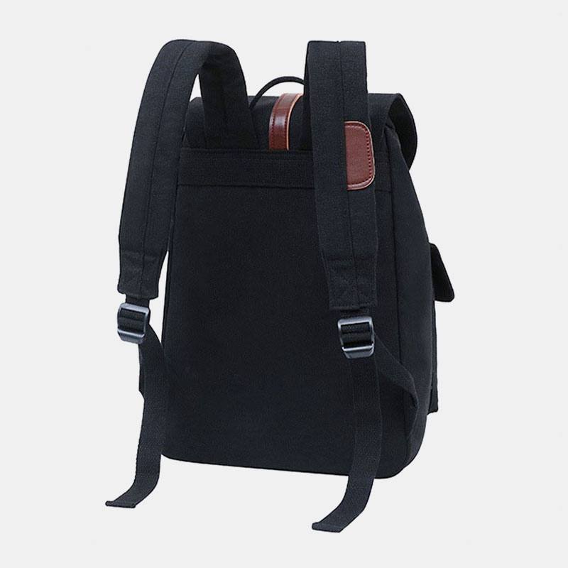 Naisten Canvas Kaksinkertainen Etutasku Design Suuri Kapasiteetti Matkareppu Retro 14 Tuuman Kannettavan Tietokoneen Laukku