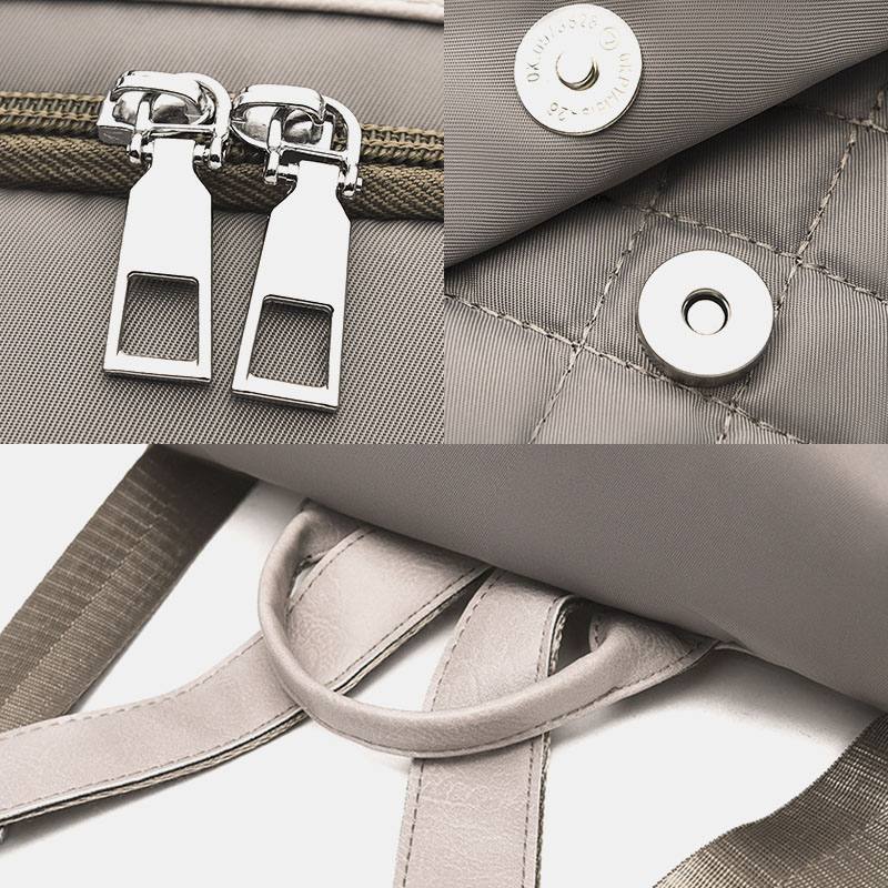 Naisten Multi-carry Oxford Diamond Pattern Varkaudenesto Vedenpitävä Tupsu Rento Reppu