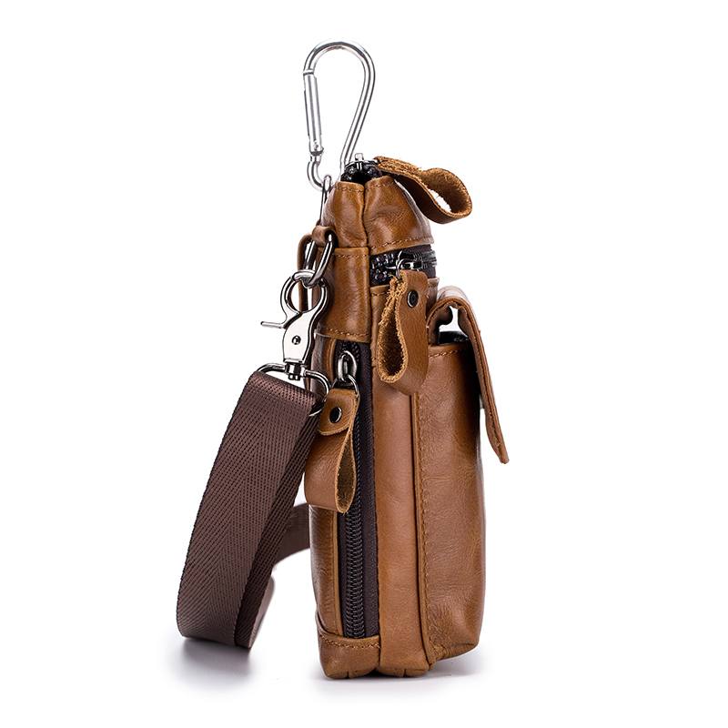 Miesten Aito Nahkainen Multi-carry Crossbody -laukku Lehmännahkainen Laukku