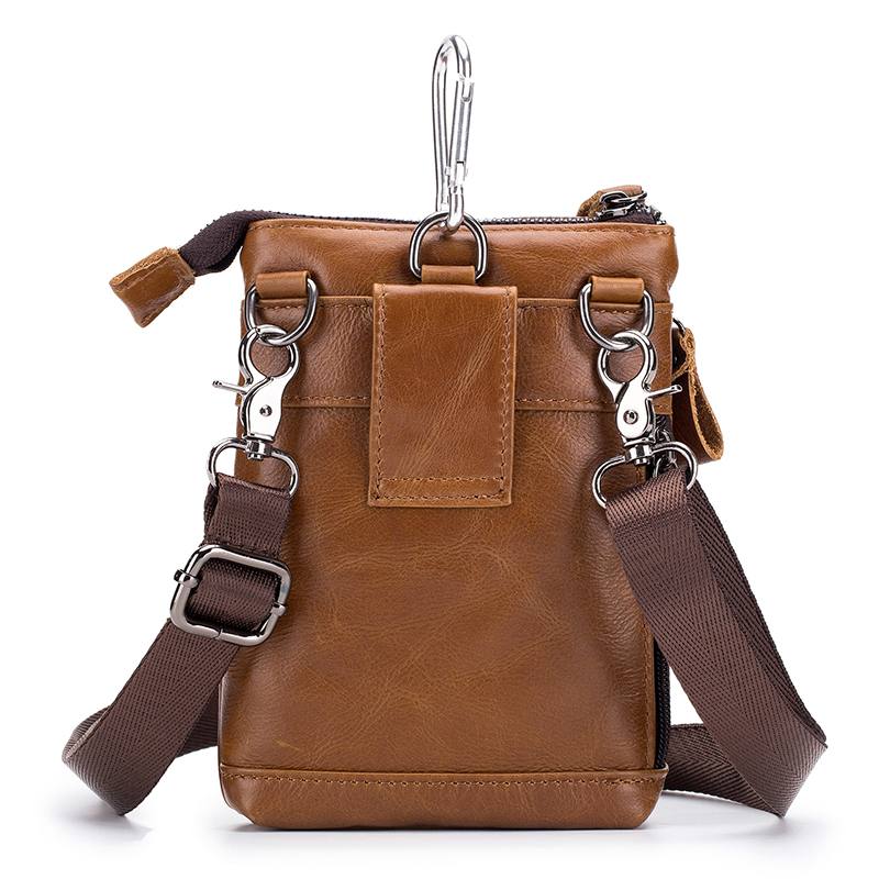 Miesten Aito Nahkainen Multi-carry Crossbody -laukku Lehmännahkainen Laukku