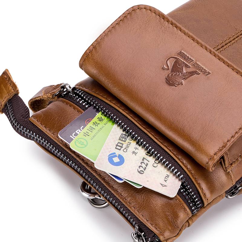 Miesten Aito Nahkainen Multi-carry Crossbody -laukku Lehmännahkainen Laukku