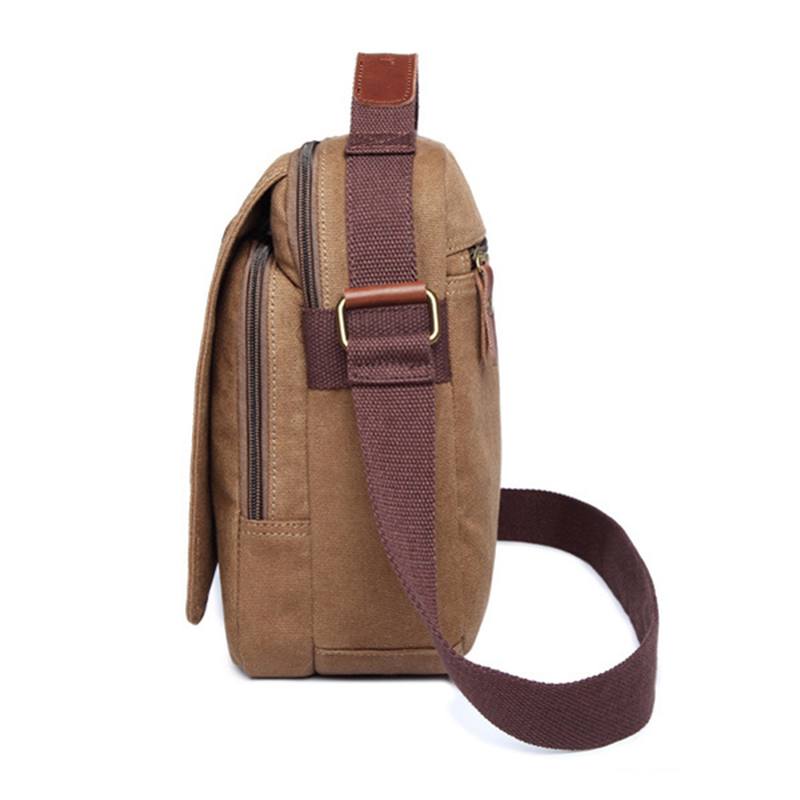 Miesten Canvas Käsilaukku Ipad Bag Outdoor Crossbody Laukku