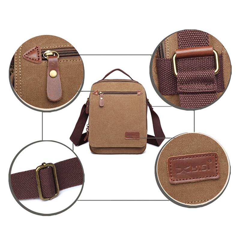 Miesten Canvas Käsilaukku Ipad Bag Outdoor Crossbody Laukku