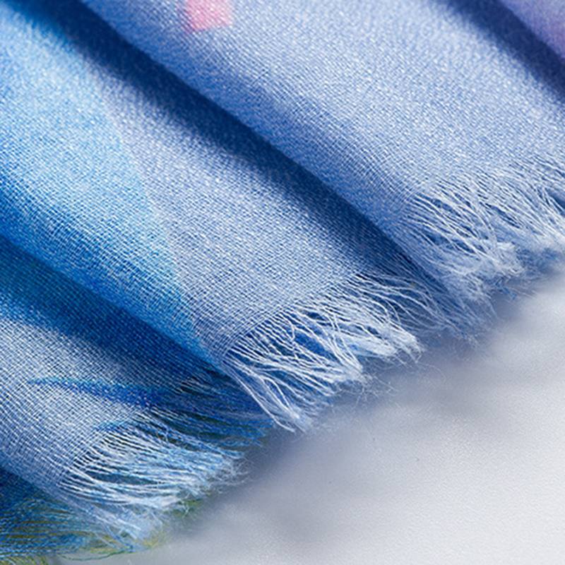 Naisten Sulkaväripainatushuivit Hengittävä Huivi