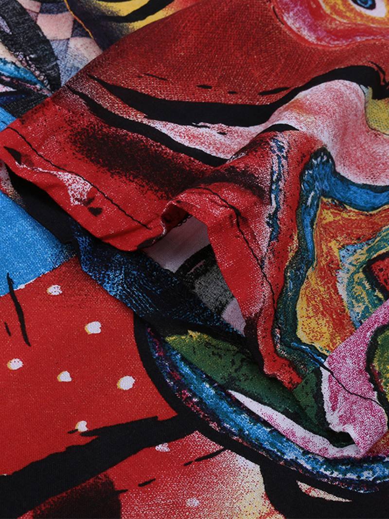 Naisten Etninen Abstrakti Painatusti Pitkähihainen Bohemian Maxi-mekko