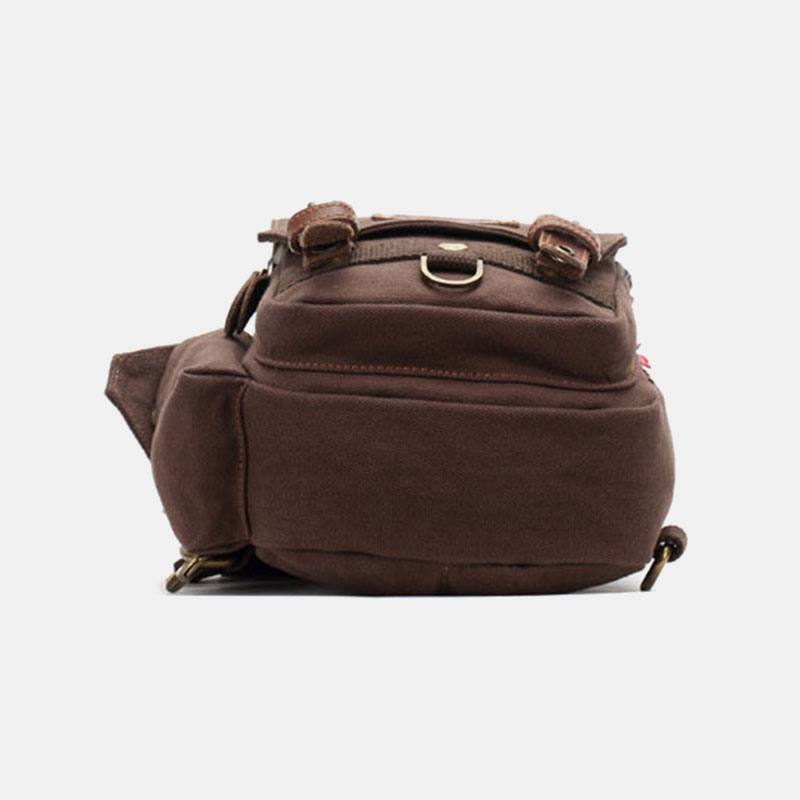 Miesten Aidosta Nahasta Ja Kankaasta Valmistettu Matkalaukku Ulkokäyttöön Henkilökohtainen Crossbody-laukku Rintalaukku