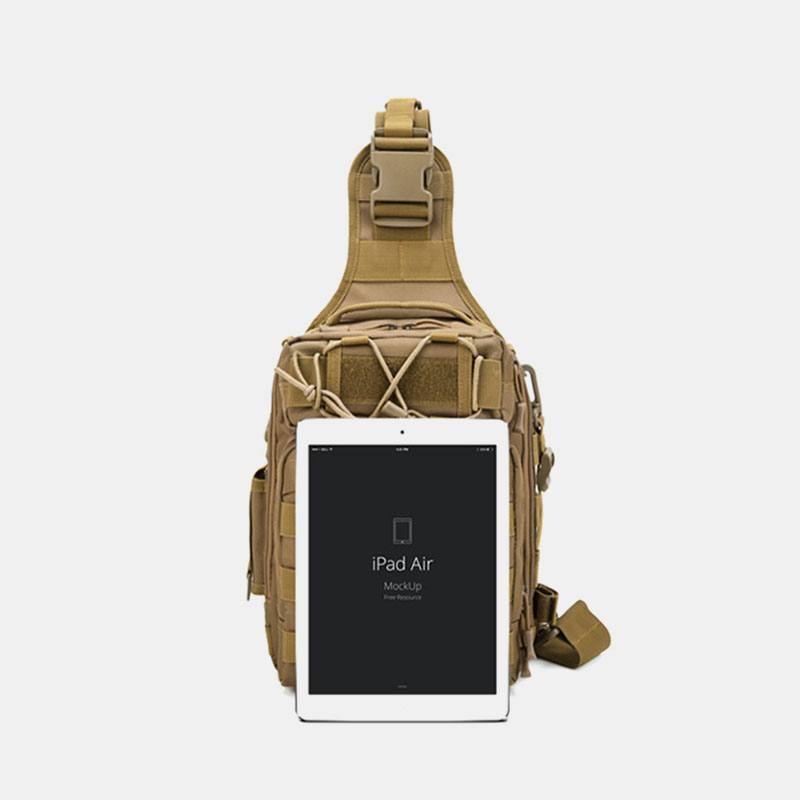 Miesten Nailonnaamiointi Suuri Kapasiteetti Multi-carry Tactical Travel Outdoor Rintalaukku Olkalaukku