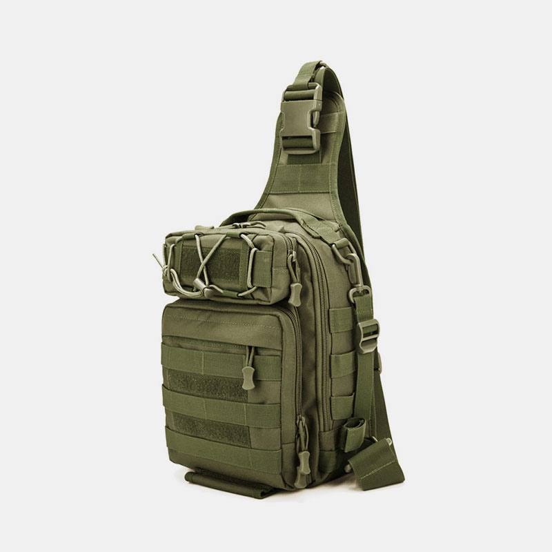 Miesten Nailonnaamiointi Suuri Kapasiteetti Multi-carry Tactical Travel Outdoor Rintalaukku Olkalaukku
