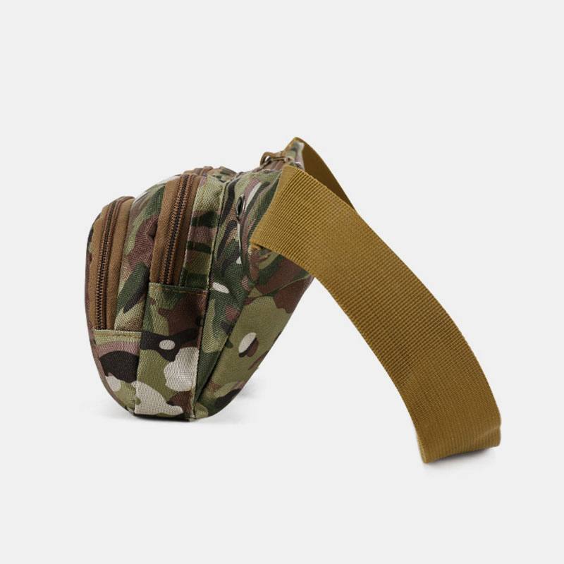 Miesten Nylon Multi-carry Multi-pocket Outdoor Tactical Naamiointi Ratsastus Vyötärölaukku Olkalaukku Rintalaukku