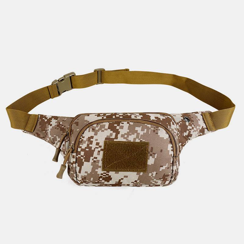 Miesten Nylon Multi-carry Multi-pocket Outdoor Tactical Naamiointi Ratsastus Vyötärölaukku Olkalaukku Rintalaukku