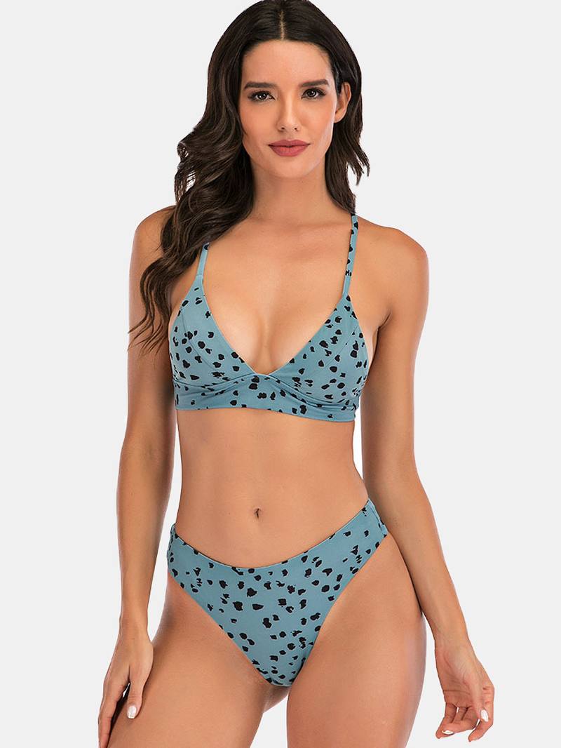 Houkuttelevat Criss Cross Kiristysnyörillä Selkänojattomat Minibikinit