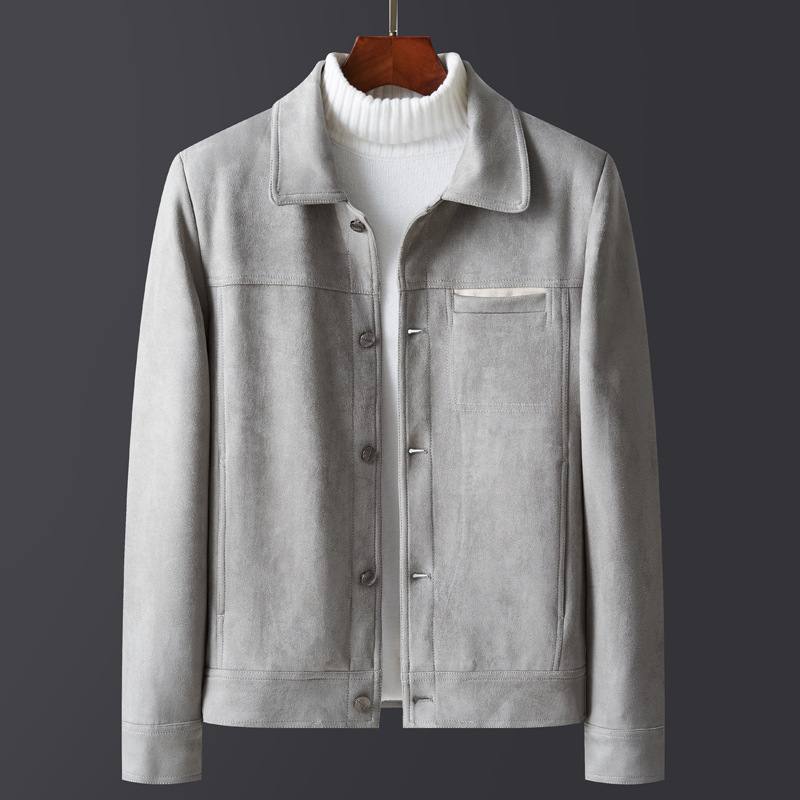 Miesten Slim Lapel Rento Lamb Velvet -takki