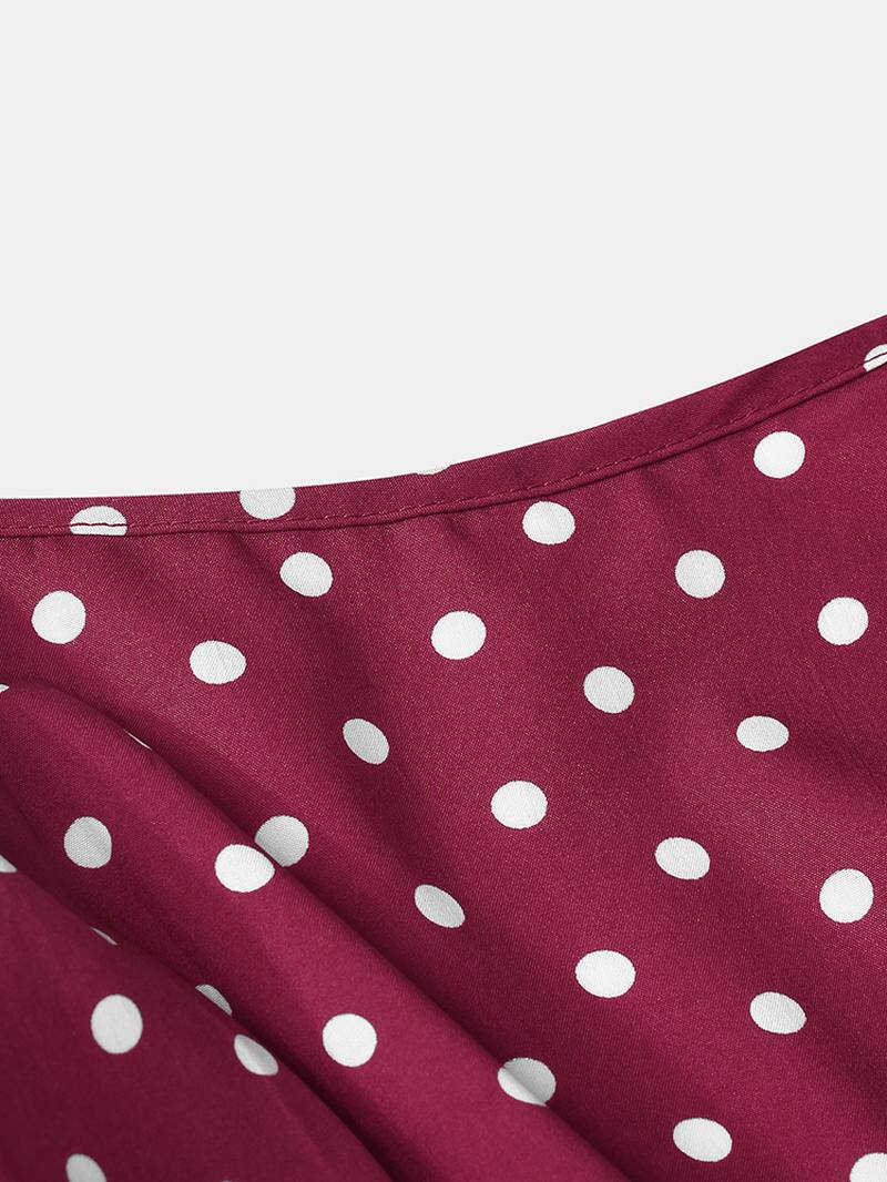 Naisten Pilkullinen Spagettihihna Pitkät Housut Leveäjalkainen Haalari
