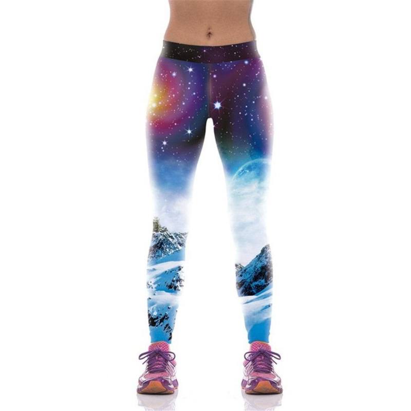 Uusi Saapuva Naisten Leggingsit Urheiluhousut Tähtitaivas 3d Spot Painatus Mujer Compression Legg Housut