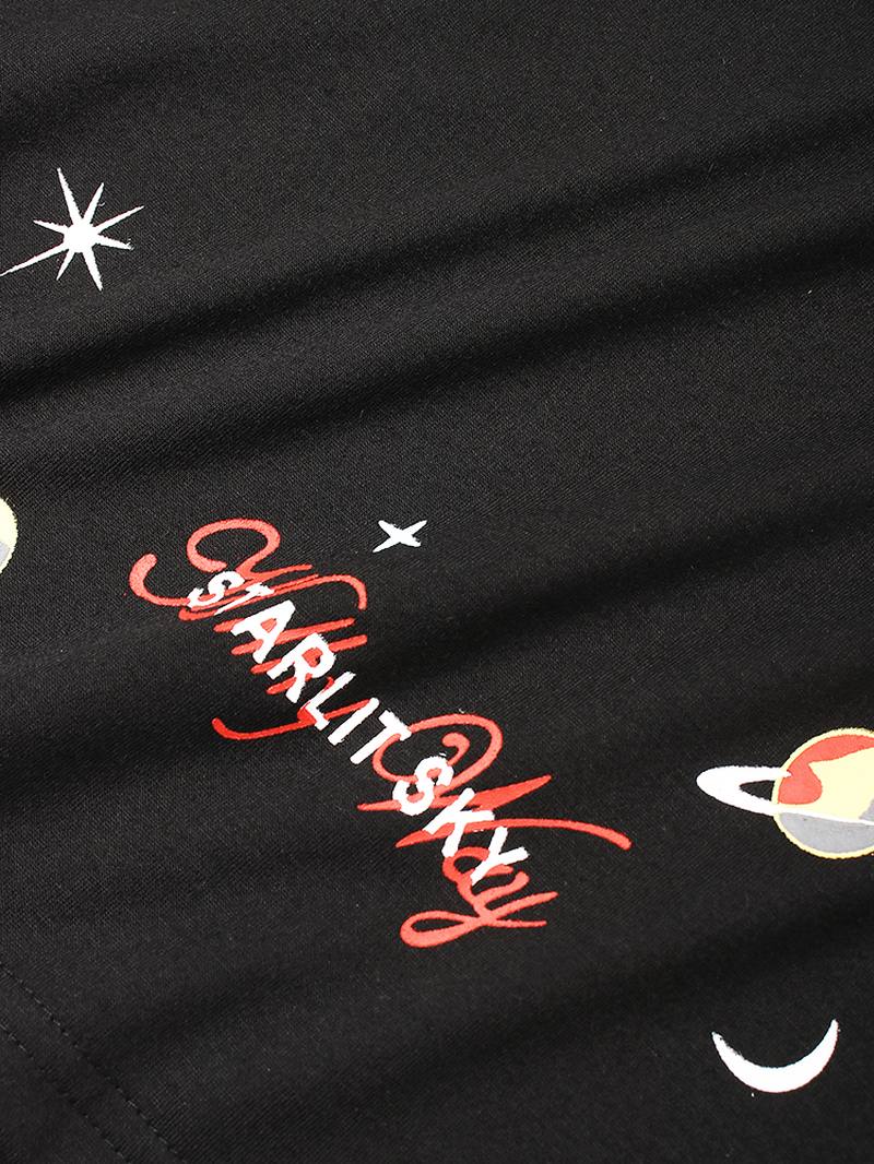 Miesten Space Element Painatus O-neck 100% Puuvillaa Lyhythihainen T-paita