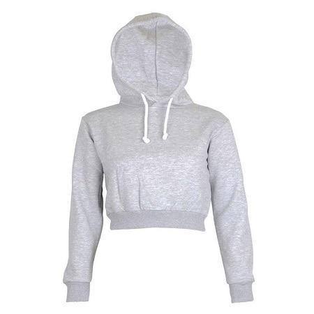 Naisten Syyshupparit Solid Crop -huppari Pitkähihainen Neulepusero Hupullinen Villatakki Rento Collegepaita Top Sudaderas
