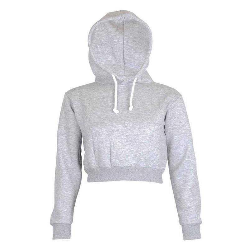 Naisten Syyshupparit Solid Crop -huppari Pitkähihainen Neulepusero Hupullinen Villatakki Rento Collegepaita Top Sudaderas