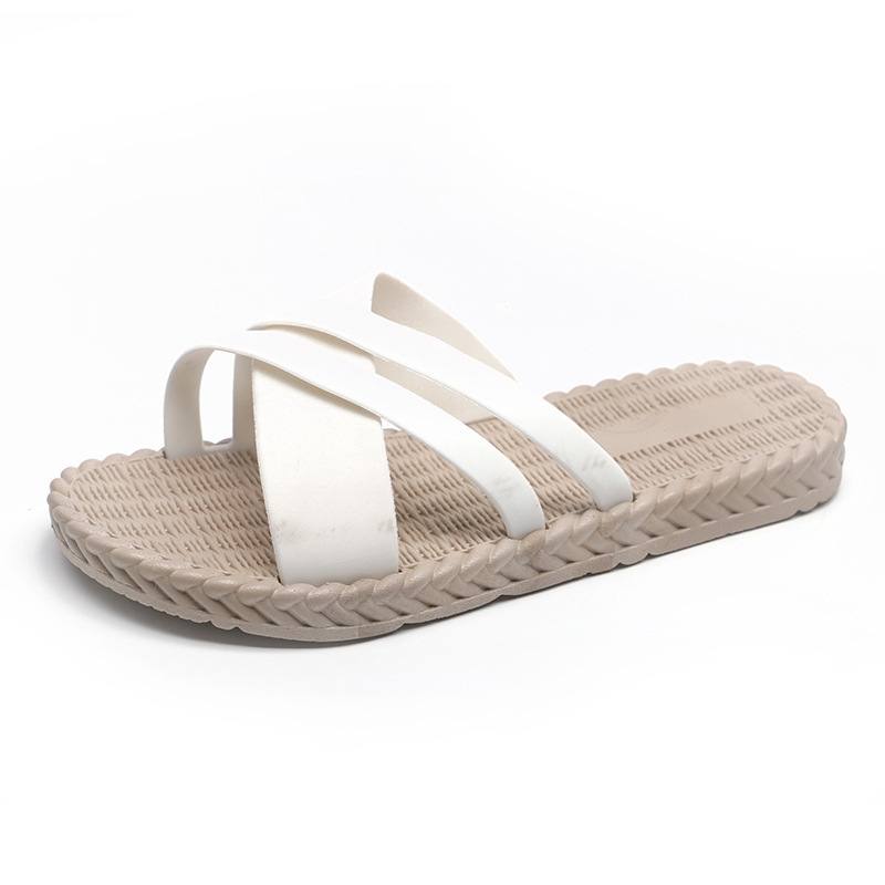 Naisten Pehmeä Pohja Yksivärinen Cross Strap Koti Kengät Tossut
