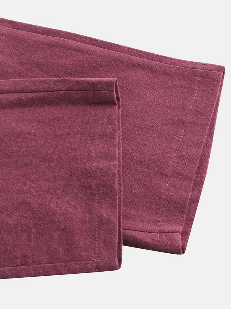 Miesten Puuvillainen Vintage Kiristysnyöri Pure Color Loosr Fit Rento Housut