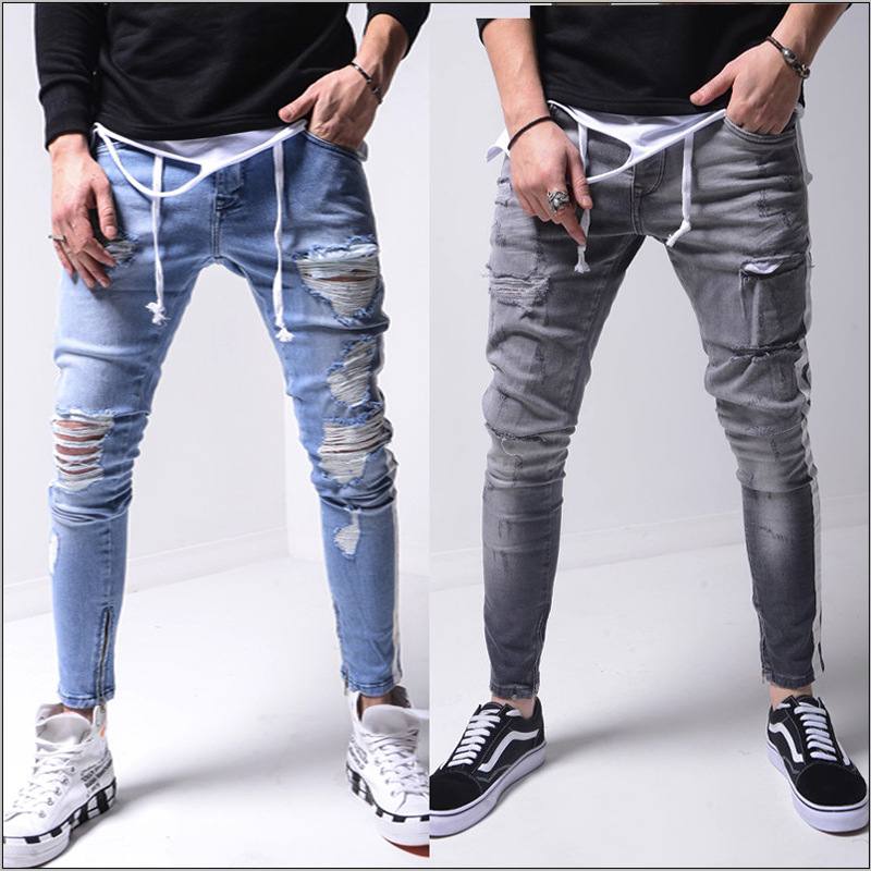 Miesten Farkkurepäisyt Slim Fit Street Pants