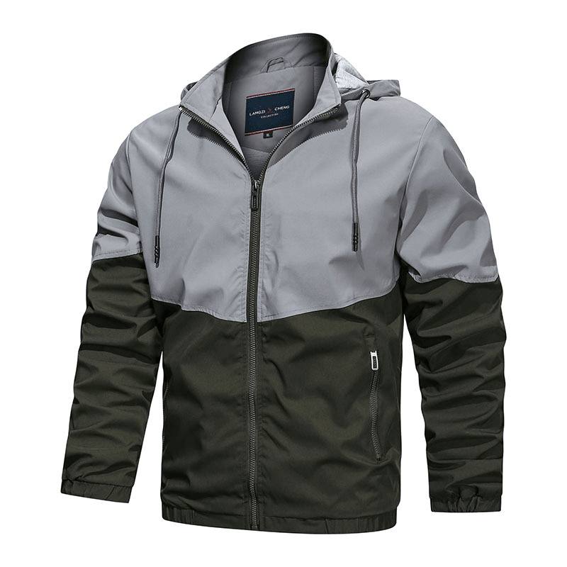 Hupullinen Stand Collar Rento Miesten Takki
