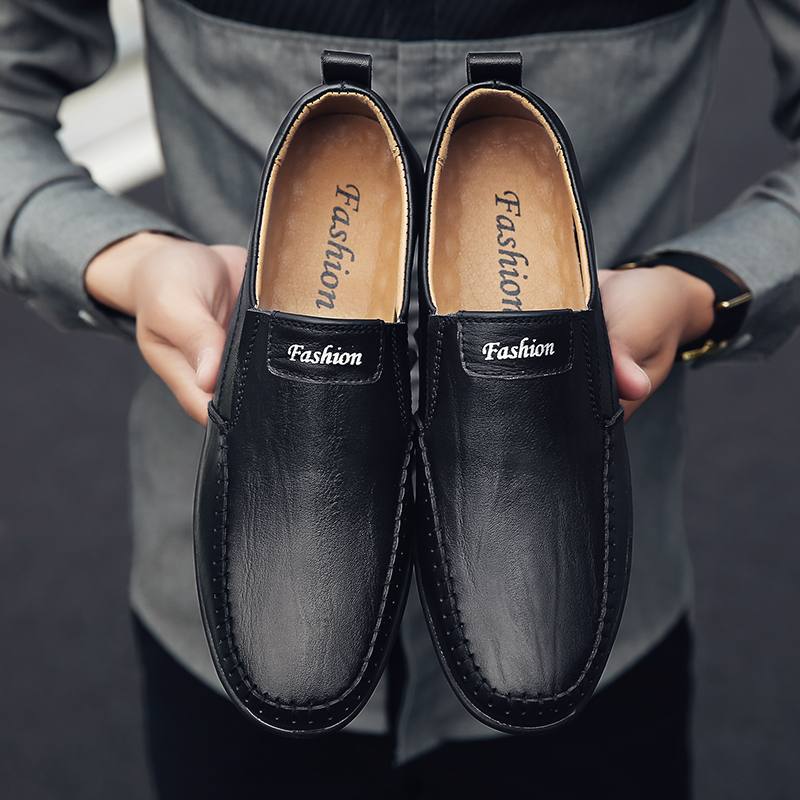 Miesten Aitoa Nahkaa Hengittävät Pehmeäpohjaiset Lippaat Ajossa Rento Business Loafers -kengät