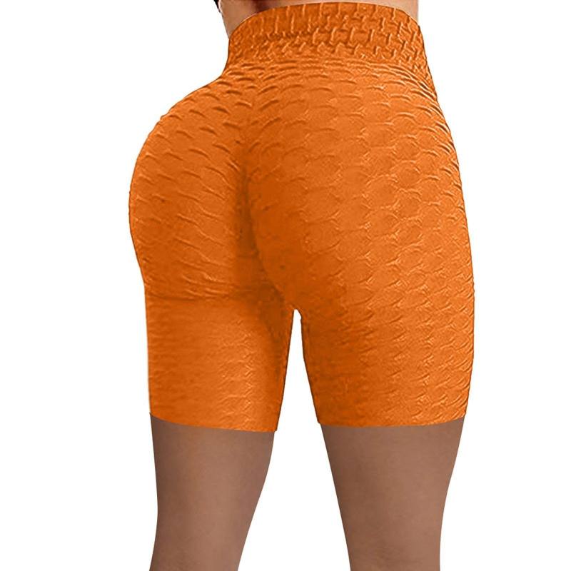Kesäneulotut Shortsit Korkea Vyötärö Lantion Tiukat Leggingsit Stretch Juoksupyöräilyshortsit