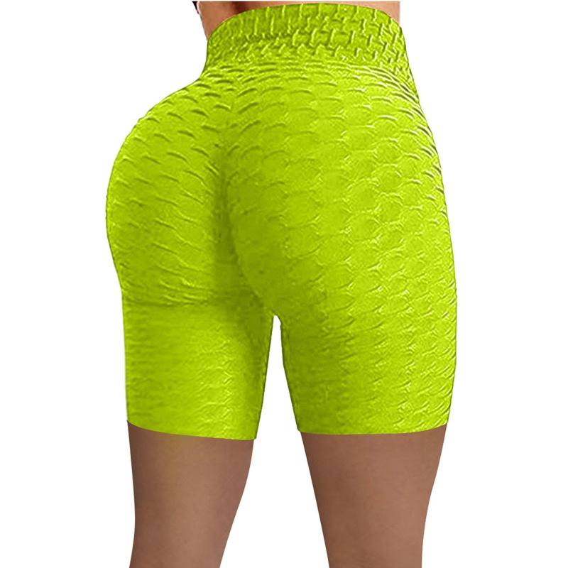 Kesäneulotut Shortsit Korkea Vyötärö Lantion Tiukat Leggingsit Stretch Juoksupyöräilyshortsit
