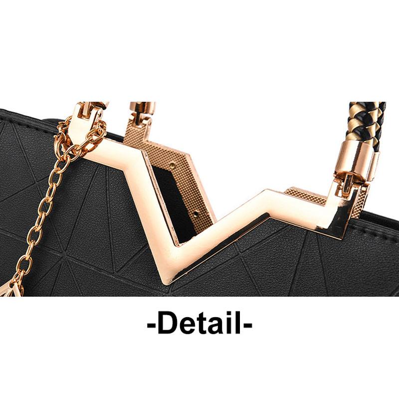 Elegant Naisten Golden Top Handle Satchel Handbag Kangaskassi Olkalaukku Helmiriipusella