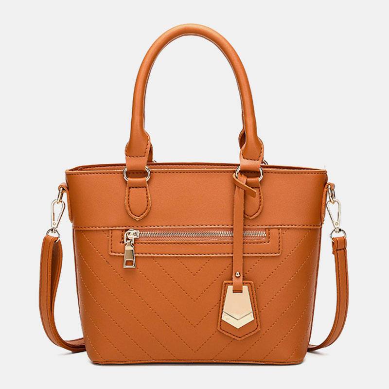 Naisten Solid Multi-pocket Commuter Satchel Crossbody Bag Olkalaukku Käsilaukku