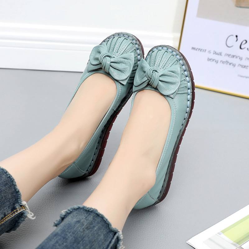 Naisten Bowknot Decor Liukumattomat Rento Loaferit