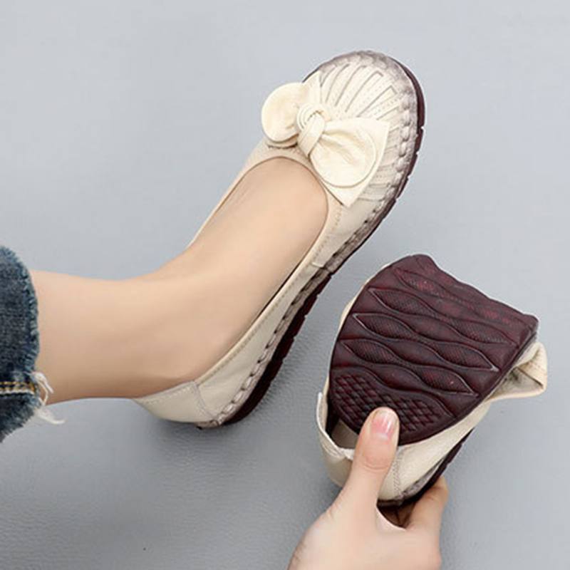 Naisten Bowknot Decor Liukumattomat Rento Loaferit