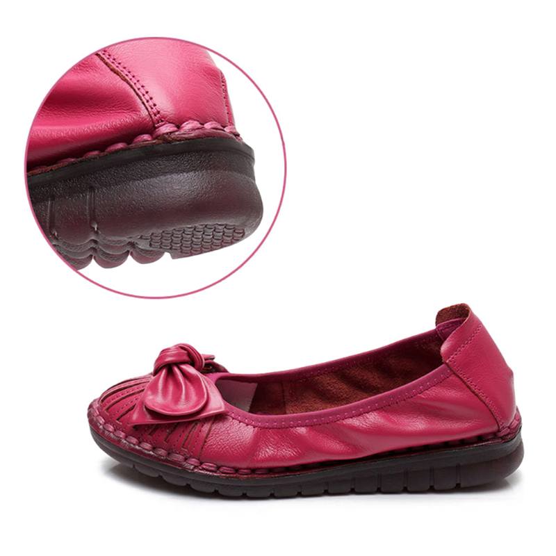 Naisten Bowknot Decor Liukumattomat Rento Loaferit