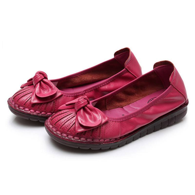 Naisten Bowknot Decor Liukumattomat Rento Loaferit