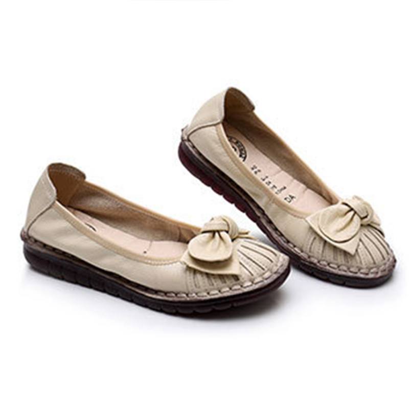 Naisten Bowknot Decor Liukumattomat Rento Loaferit