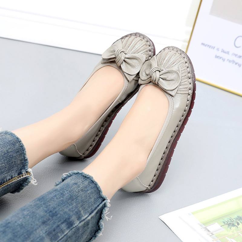 Naisten Bowknot Decor Liukumattomat Rento Loaferit