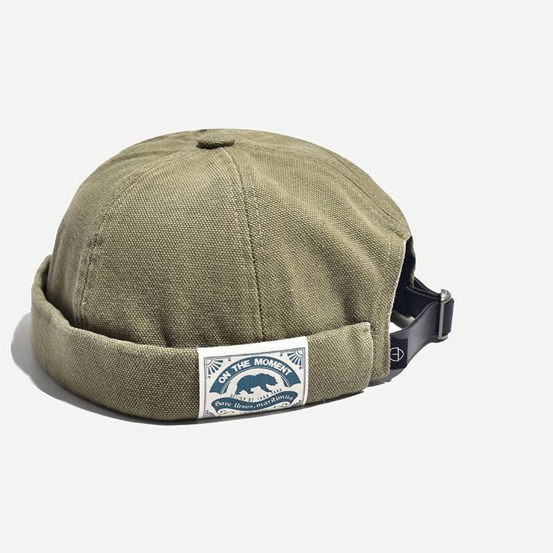 Nainen Winter Retro Patch Polar Bear Melon Hat