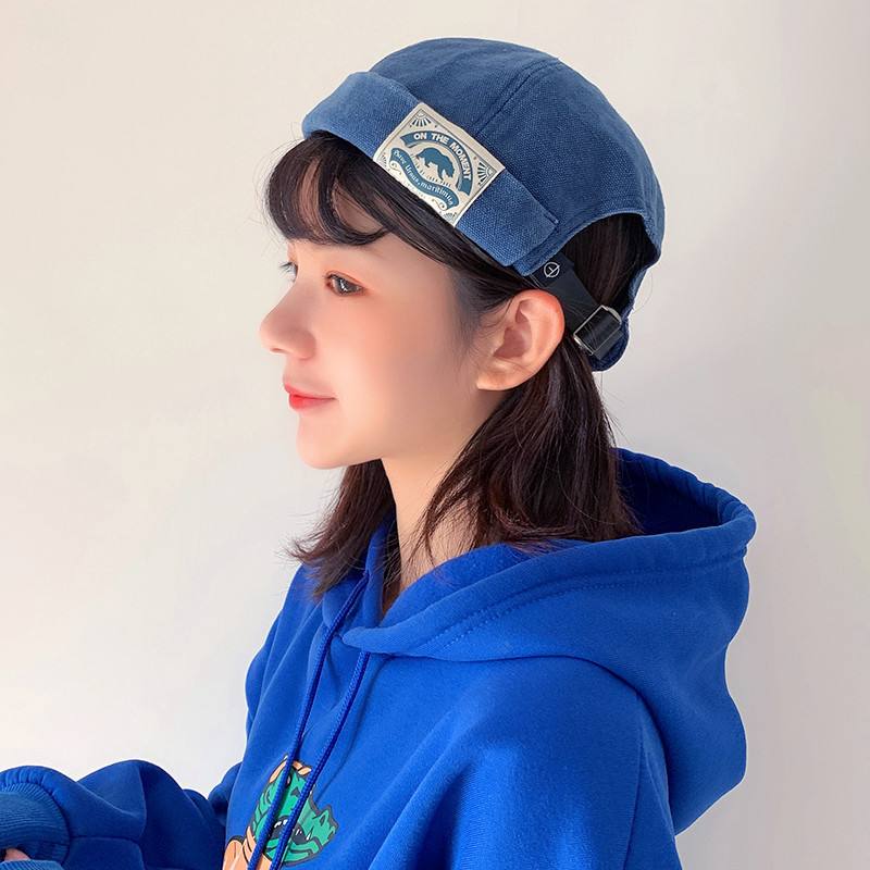 Nainen Winter Retro Patch Polar Bear Melon Hat